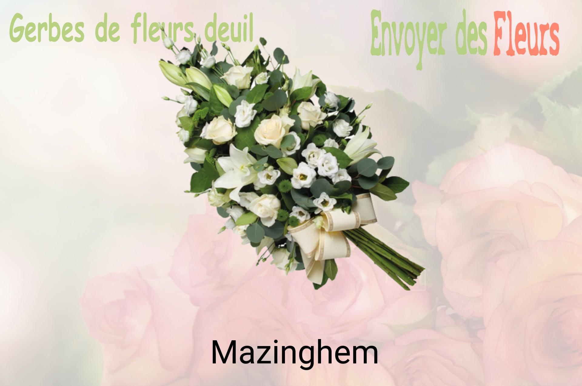 Gerbe de fleurs de deuil livrée à Mazinghem